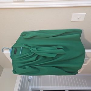 Eloquii puff sleeve tie neck blouse